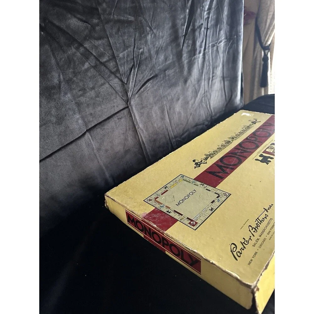 1954 Monopoly Parker Brothers Vintage Board Game Original Box Complete
